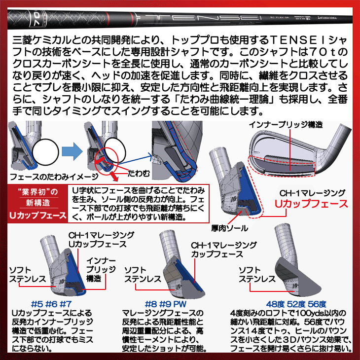 ゴールデンプリックス TR-01 アイアン 単品 (48度/52度/56度) TENSEI for GOLDEN PRIX 右利き用【クーポン対象】【即日発送可】